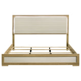 Hyland Eastern King Panel Bed LED Headboard Natural - Tampa Furniture Outlet