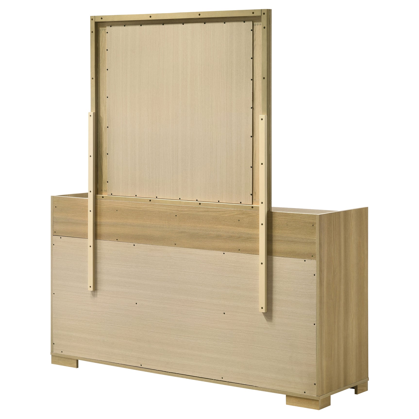 Hyland 6-drawer Dresser with Mirror Natural - Tampa Furniture Outlet