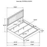 Cassia Eastern King LED Panel Bed White High Gloss