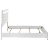 Cassia Queen LED Panel Bed White High Gloss