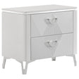 Tampa Furniture Outlet - Coaster - Cassia 2-drawer Nightstand Bedside Table White High Gloss - 215792
