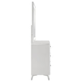 Cassia 6-drawer Dresser Cabinet with Mirror White High Gloss