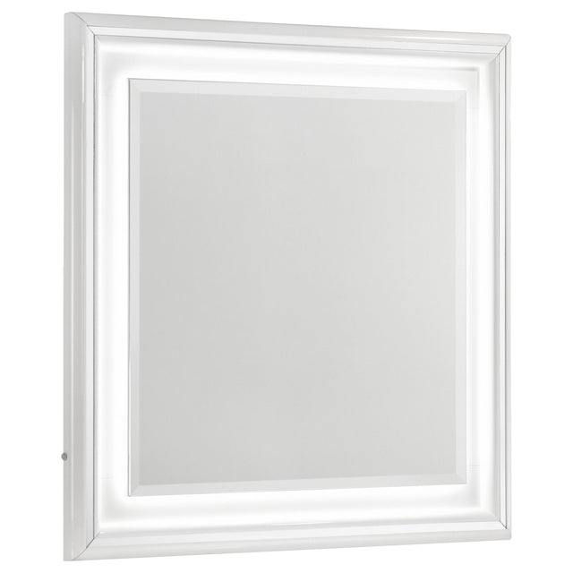 Tampa Furniture Outlet - Coaster - Cassia Dresser Mirror White High Gloss - 215794