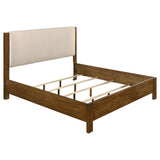 Tampa Furniture Outlet - Coaster - Adderley Eastern King Wood Panel Bed Cream and Warm Brown - 215851KE
