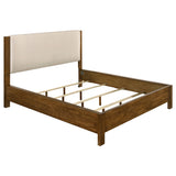 Tampa Furniture Outlet - Coaster - Adderley California King Wood Panel Bed Cream and Warm Brown - 215851KW