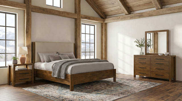 Tampa Furniture Outlet - Coaster - Adderley 4-piece Queen Bedroom Set Warm Brown - 215851Q-S4