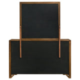 Adderley 8-drawer Bedroom Dresser and Mirror Warm Brown