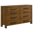 Tampa Furniture Outlet - Coaster - Adderley 8-drawer Bedroom Dresser Cabinet Warm Brown - 215853