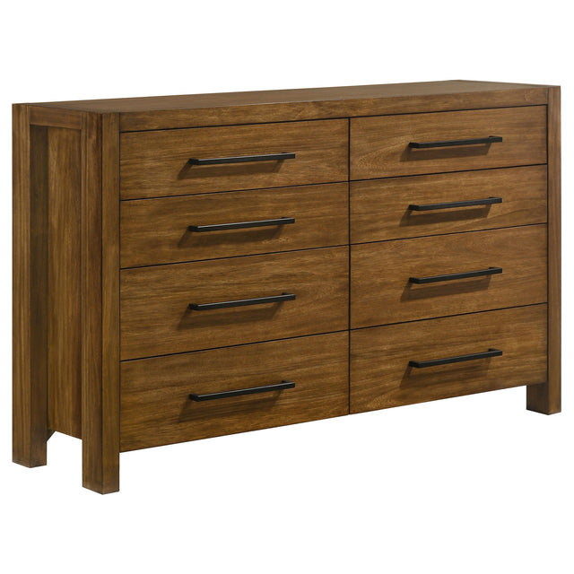 Tampa Furniture Outlet - Coaster - Adderley 8-drawer Bedroom Dresser Cabinet Warm Brown - 215853