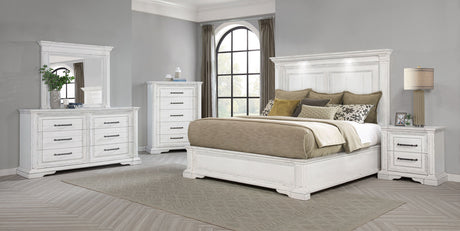 Tampa Furniture Outlet - Coaster - McKinney 5-piece California King Bedroom Set Vintage White - 215871KW-S5