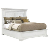 McKinney Queen LED Light Panel Bed Vintage White