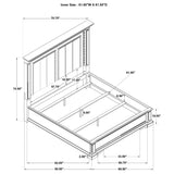McKinney Queen LED Light Panel Bed Vintage White