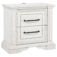 Tampa Furniture Outlet - Coaster - McKinney 2-drawer Nightstand with Dual USB Vintage White - 215872