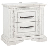 Tampa Furniture Outlet - Coaster - McKinney 2-drawer Nightstand with Dual USB Vintage White - 215872