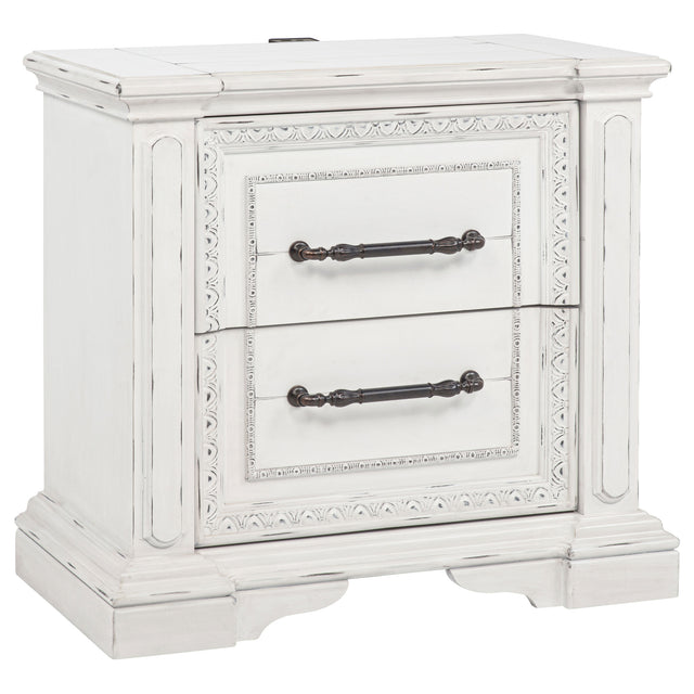 Tampa Furniture Outlet - Coaster - McKinney 2-drawer Nightstand with Dual USB Vintage White - 215872