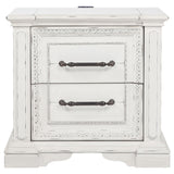 McKinney 2-drawer Nightstand with Dual USB Vintage White