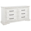 Tampa Furniture Outlet - Coaster - McKinney 6-drawer Bedroom Dresser Cabinet Vintage White - 215873