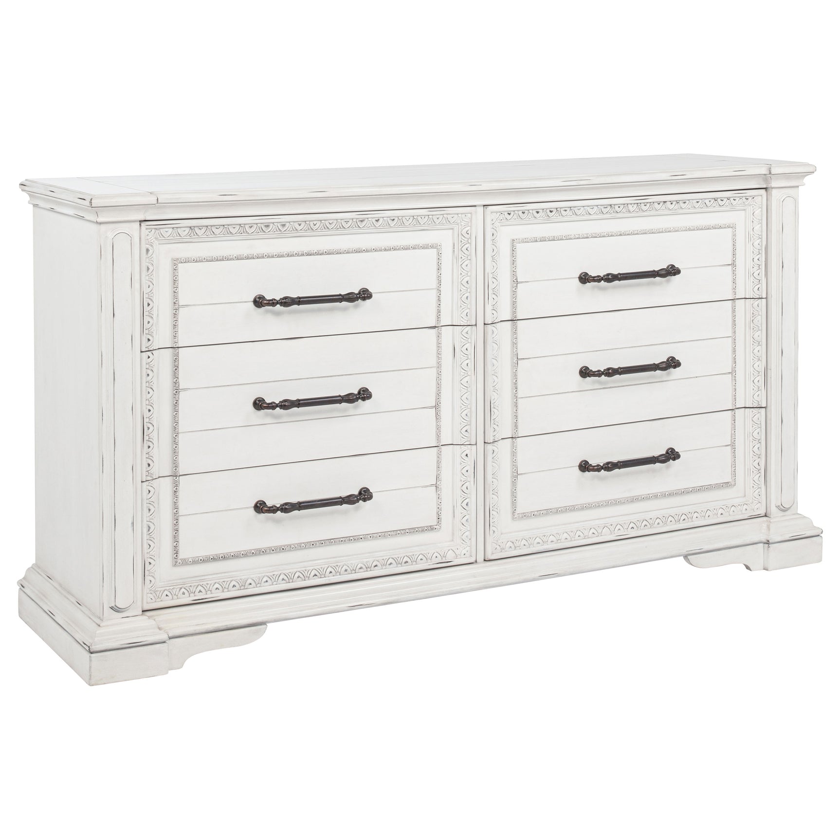 Tampa Furniture Outlet - Coaster - McKinney 6-drawer Bedroom Dresser Cabinet Vintage White - 215873
