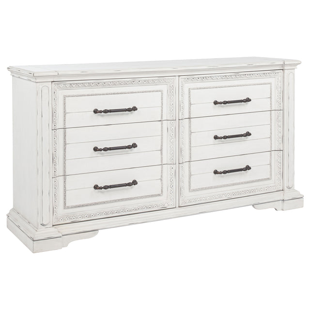 Tampa Furniture Outlet - Coaster - McKinney 6-drawer Bedroom Dresser Cabinet Vintage White - 215873