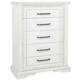 Tampa Furniture Outlet - Coaster - McKinney 5-drawer Bedroom Chest of Drawers Vintage White - 215875