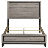 Valen Wood Full Panel Bed Light Taupe
