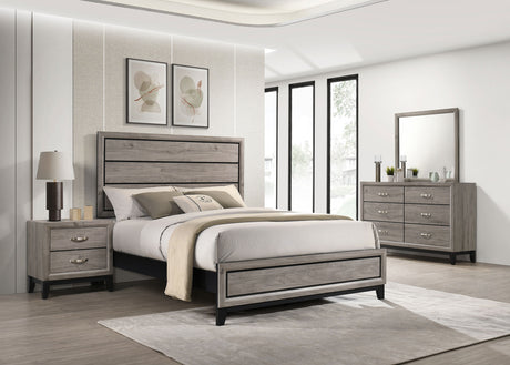 Tampa Furniture Outlet - Coaster - Valen Four-piece Eastern King Bedroom Set Light Taupe - 215911KE-S4