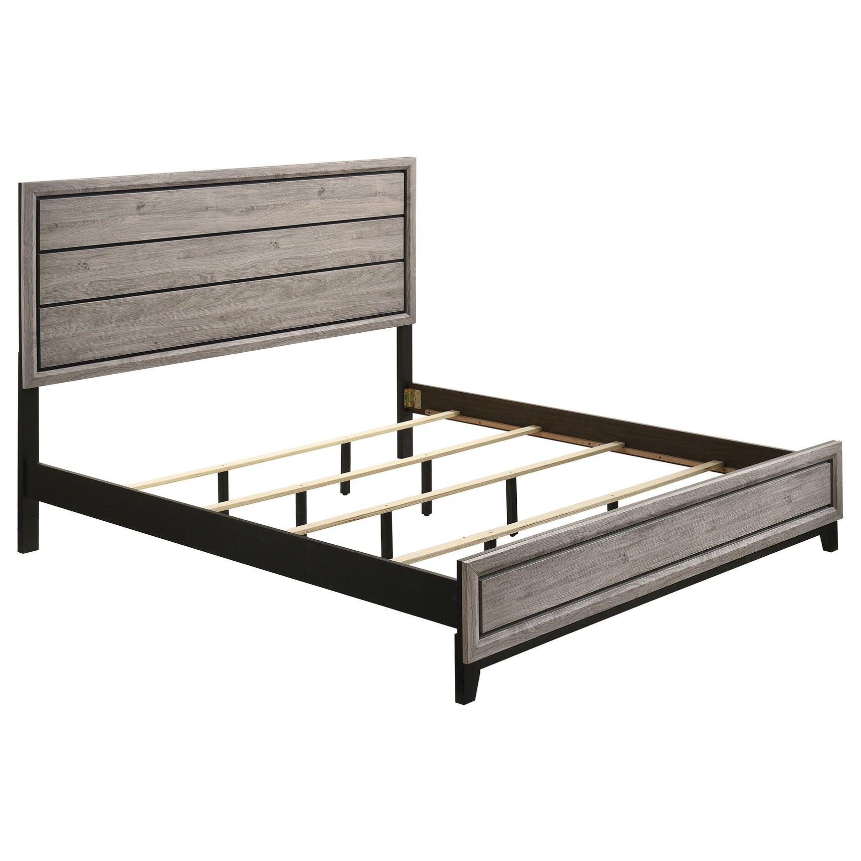 Tampa Furniture Outlet - Coaster - Valen Wood Eastern King Panel Bed Light Taupe - 215911KE