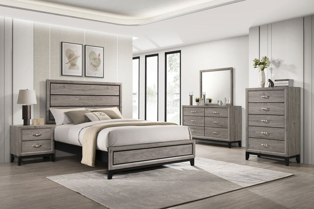 Tampa Furniture Outlet - Coaster - Valen Five-piece California King Bedroom Set Light Taupe - 215911KW-S5