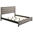 Tampa Furniture Outlet - Coaster - Valen Wood California King Panel Bed Light Taupe - 215911KW
