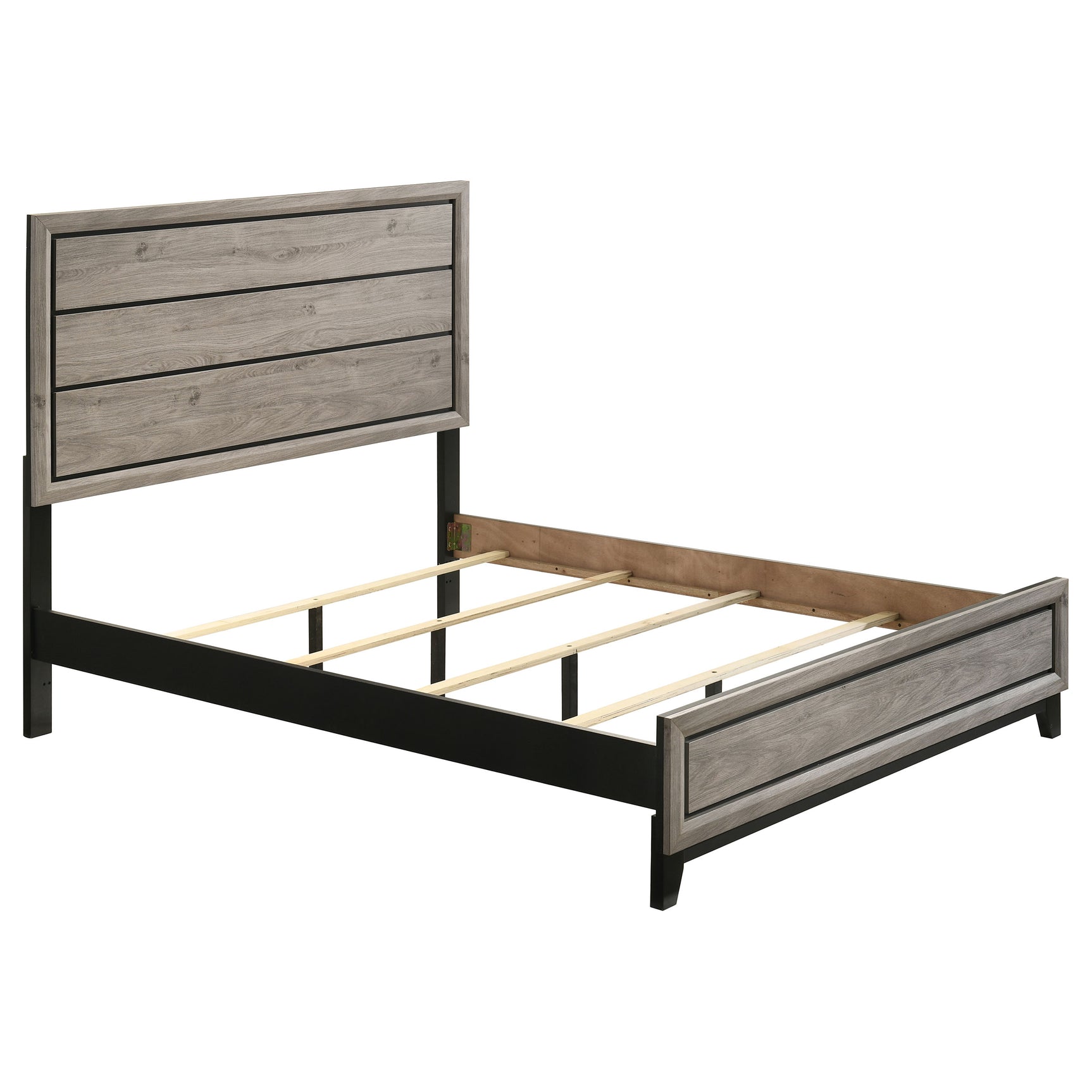 Tampa Furniture Outlet - Coaster - Valen Wood Queen Panel Bed Light Taupe - 215911Q