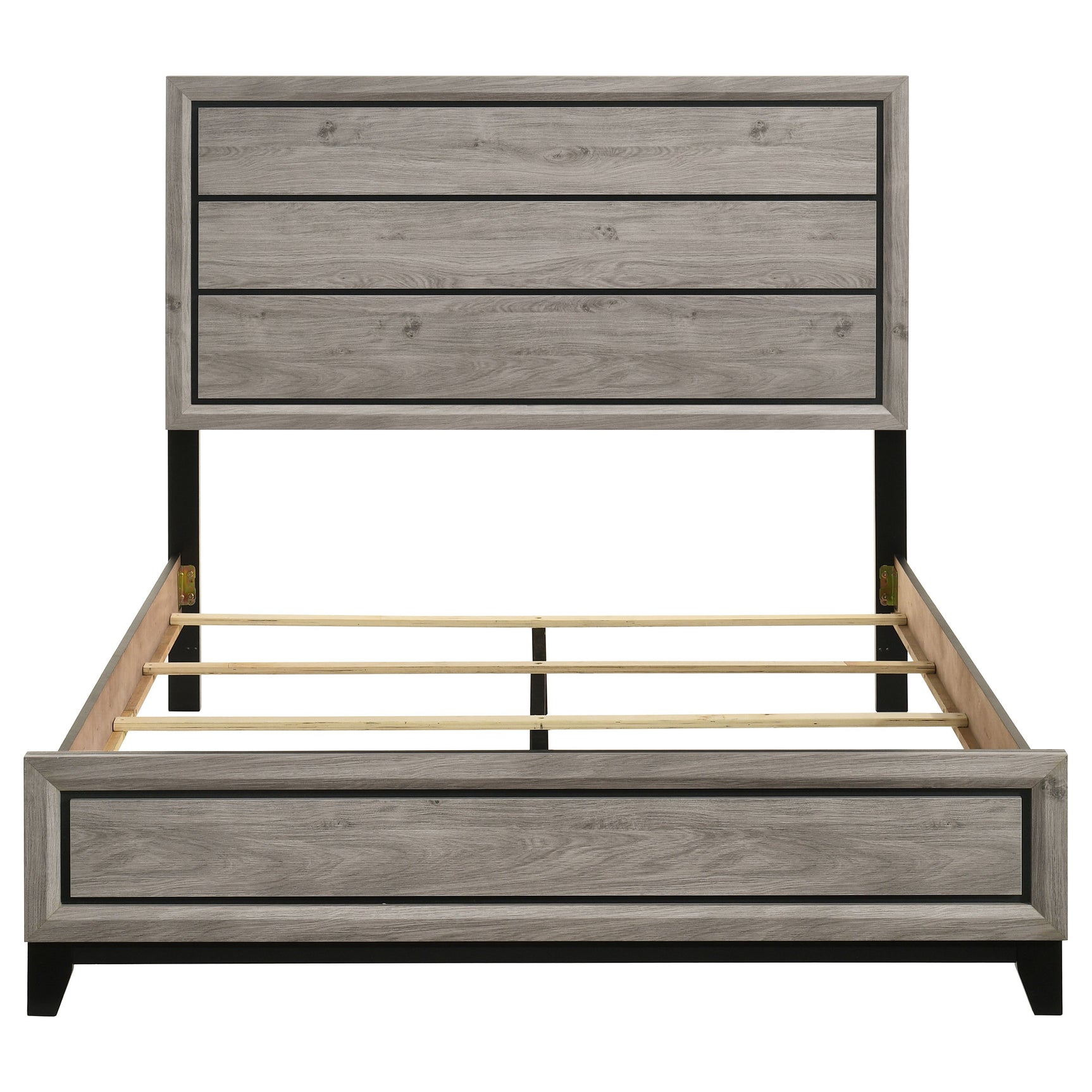 Valen Wood Queen Panel Bed Light Taupe
