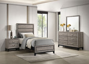 Tampa Furniture Outlet - Coaster - Valen Four-piece Twin Bedroom Set Light Taupe - 215911T-S4