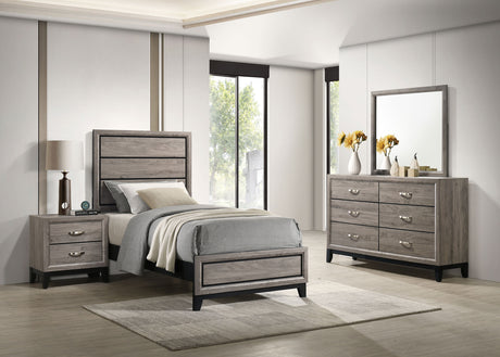Tampa Furniture Outlet - Coaster - Valen Four-piece Twin Bedroom Set Light Taupe - 215911T-S4