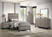 Tampa Furniture Outlet - Coaster - Valen Five-piece Twin Bedroom Set Light Taupe - 215911T-S5