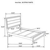 Valen Five-piece Twin Bedroom Set Light Taupe