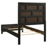 Valen Wood Twin Panel Bed Light Taupe