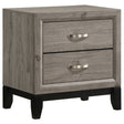 Tampa Furniture Outlet - Coaster - Valen 2-drawer Nightstand Bedside Table Light Taupe - 215912
