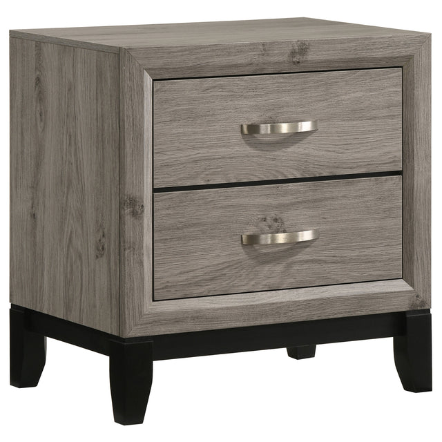 Tampa Furniture Outlet - Coaster - Valen 2-drawer Nightstand Bedside Table Light Taupe - 215912