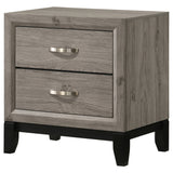 Valen 2-drawer Nightstand Bedside Table Light Taupe