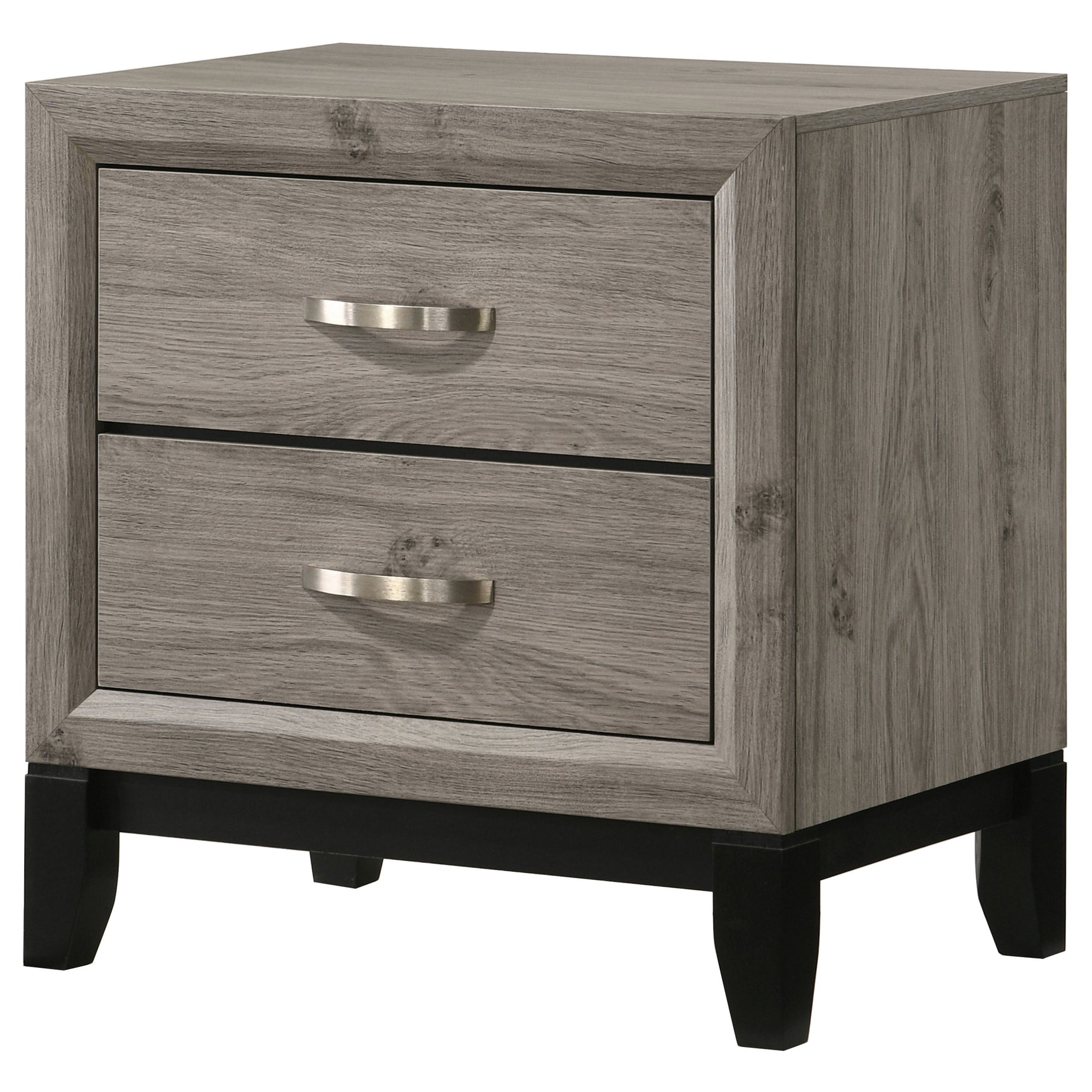 Valen 2-drawer Nightstand Bedside Table Light Taupe