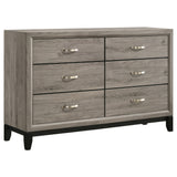 Tampa Furniture Outlet - Coaster - Valen 6-drawer Bedroom Dresser Cabinet Light Taupe - 215913