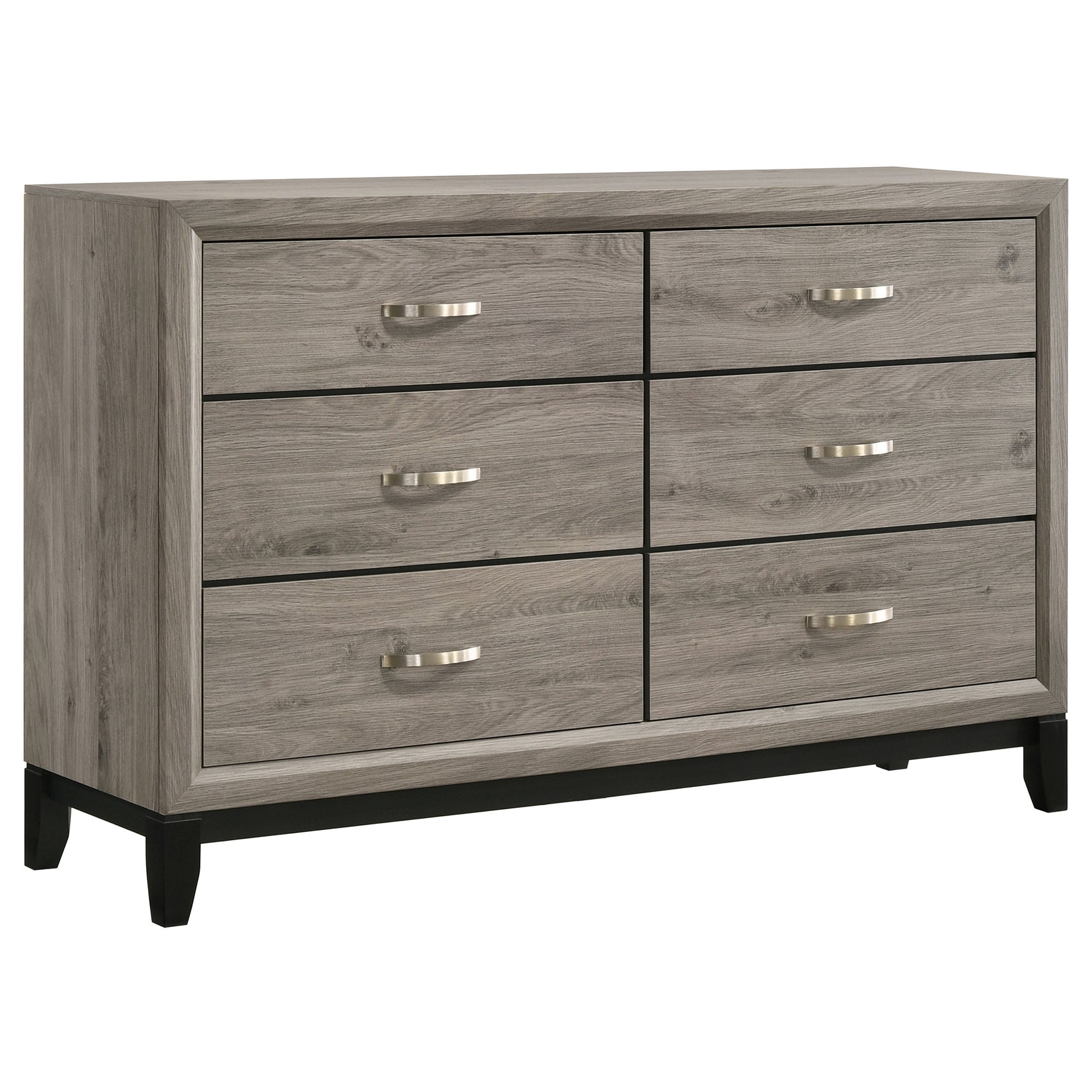 Tampa Furniture Outlet - Coaster - Valen 6-drawer Bedroom Dresser Cabinet Light Taupe - 215913