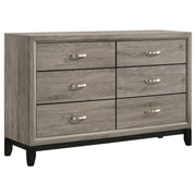 Tampa Furniture Outlet - Coaster - Valen 6-drawer Bedroom Dresser Cabinet Light Taupe - 215913