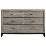 Valen 6-drawer Bedroom Dresser Cabinet Light Taupe