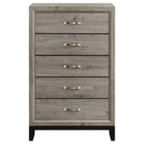 Valen 5-drawer Bedroom Chest of Drawers Light Taupe