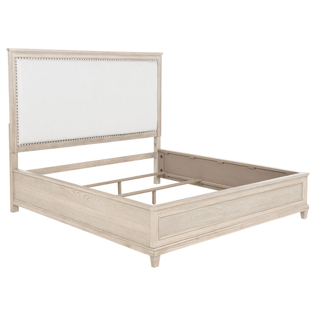 Tampa Furniture Outlet - Coaster - Pembroke 66-inch California King Panel Bed Washed Oak - 215921KW
