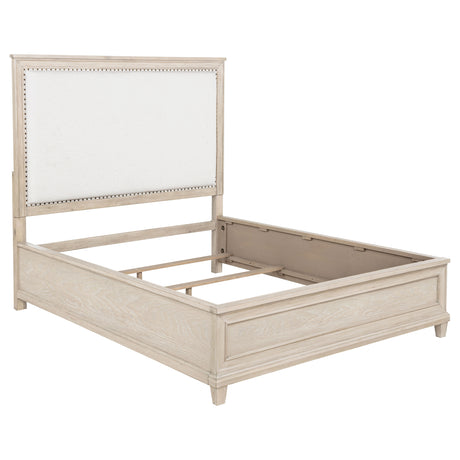 Tampa Furniture Outlet - Coaster - Pembroke 66-inch Queen Panel Bed Washed Oak - 215921Q