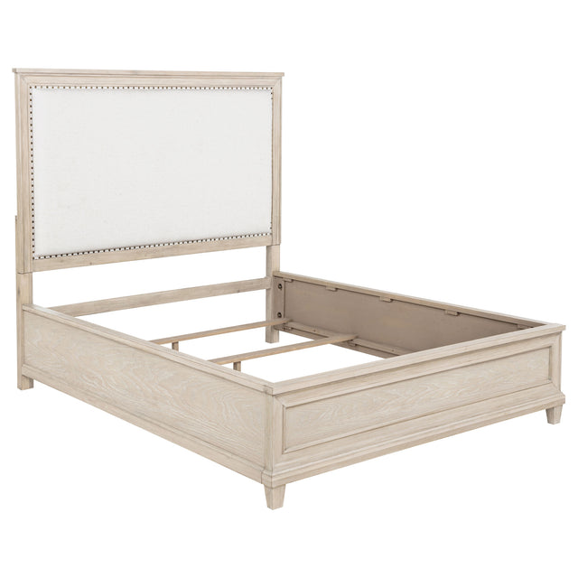 Tampa Furniture Outlet - Coaster - Pembroke 66-inch Queen Panel Bed Washed Oak - 215921Q