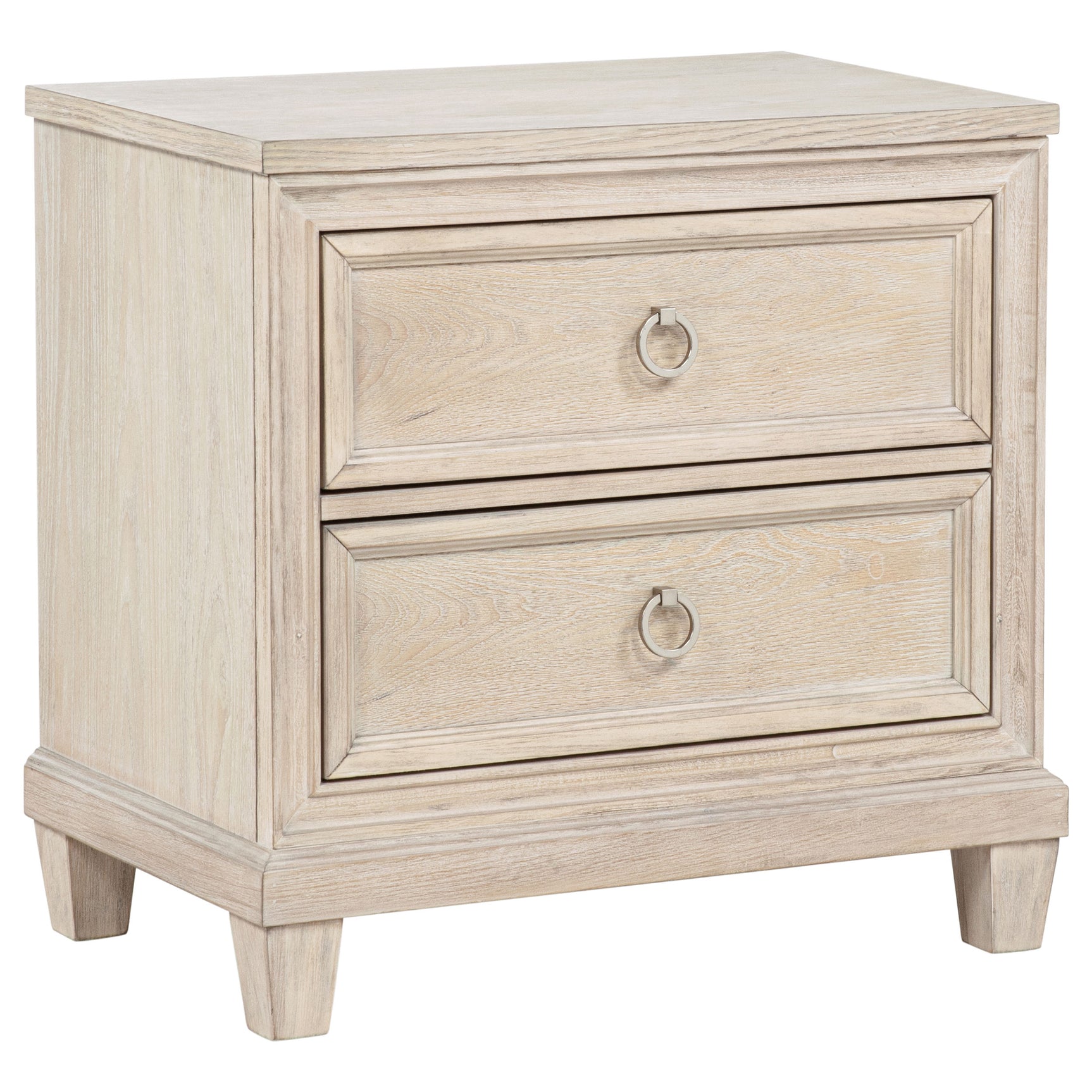 Tampa Furniture Outlet - Coaster - Pembroke 2-drawer Nightstand Bedside Table Washed Oak - 215922