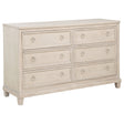 Tampa Furniture Outlet - Coaster - Pembroke 6-drawer Bedroom Dresser Cabinet Washed Oak - 215923